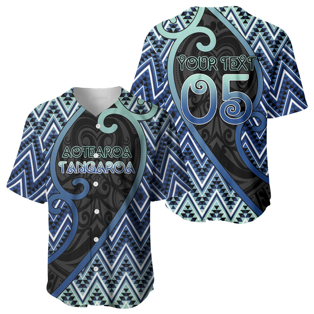 Custom Aotearoa Atua Tangaroa Baseball Jersey God Of Ocean Koru Patterns