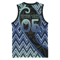 Custom Aotearoa Atua Tangaroa Basketball Jersey God Of Ocean Koru Patterns