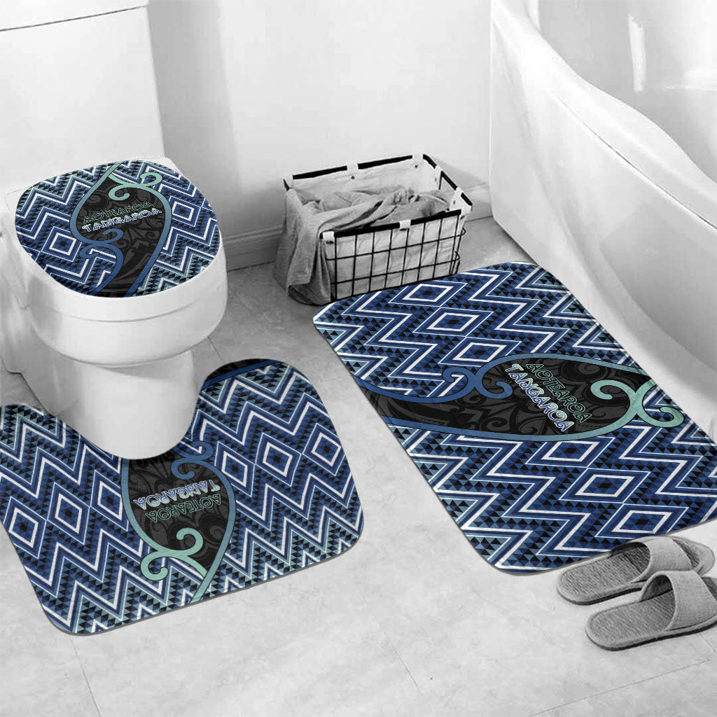 Aotearoa Atua Tangaroa Bathroom Set God Of Ocean Koru Patterns
