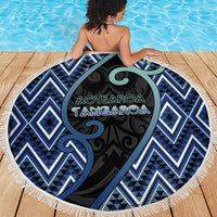 Aotearoa Atua Tangaroa Beach Blanket God Of Ocean Koru Patterns