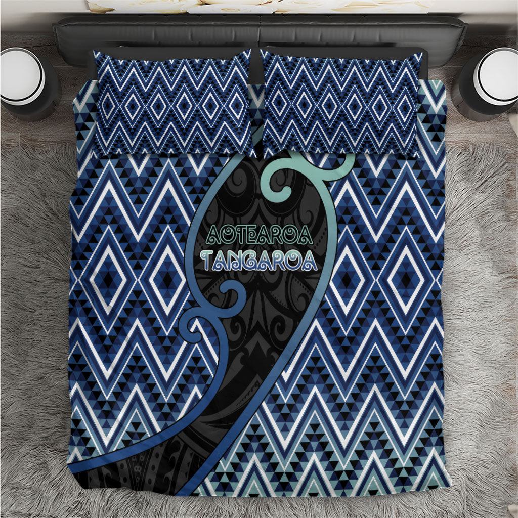Aotearoa Atua Tangaroa Bedding Set God Of Ocean Koru Patterns