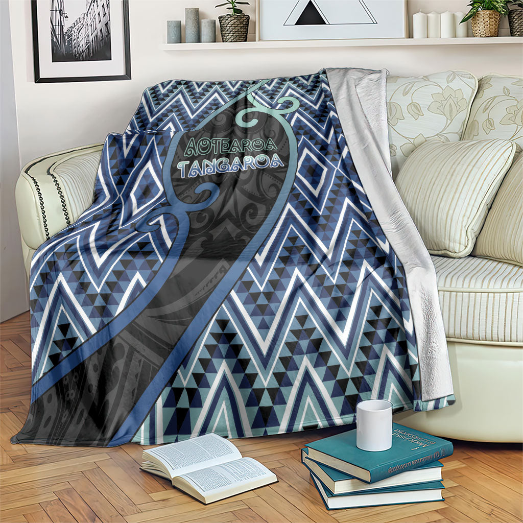 Aotearoa Atua Tangaroa Blanket God Of Ocean Koru Patterns