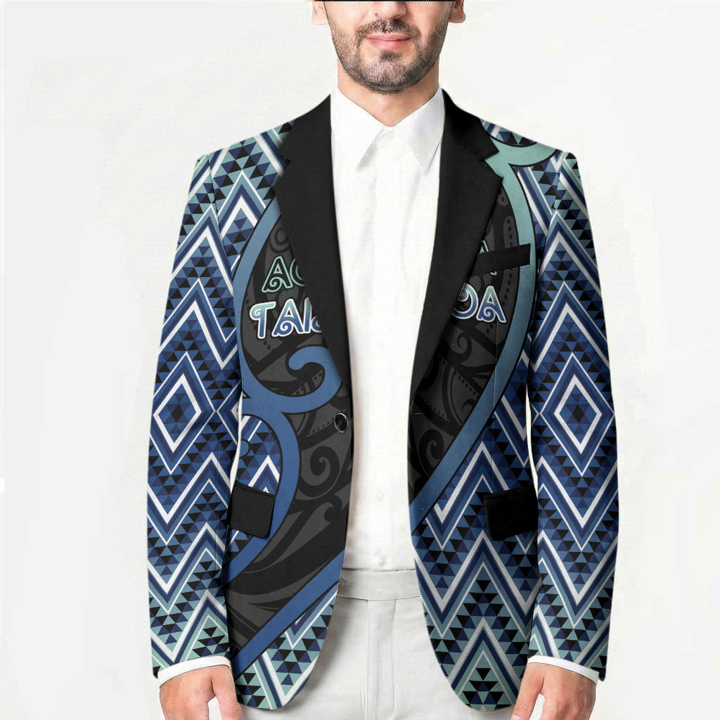 Custom Aotearoa Atua Tangaroa Blazer God Of Ocean Koru Patterns