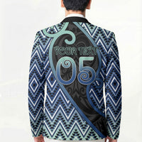 Custom Aotearoa Atua Tangaroa Blazer God Of Ocean Koru Patterns
