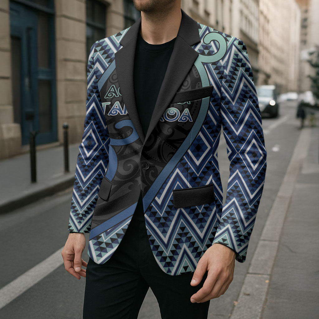 Custom Aotearoa Atua Tangaroa Blazer God Of Ocean Koru Patterns