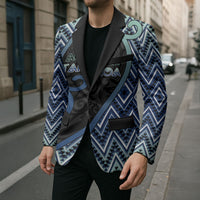 Custom Aotearoa Atua Tangaroa Blazer God Of Ocean Koru Patterns