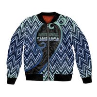 Custom Aotearoa Atua Tangaroa Bomber Jacket God Of Ocean Koru Patterns