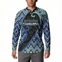 Custom Aotearoa Atua Tangaroa Button Sweatshirt God Of Ocean Koru Patterns