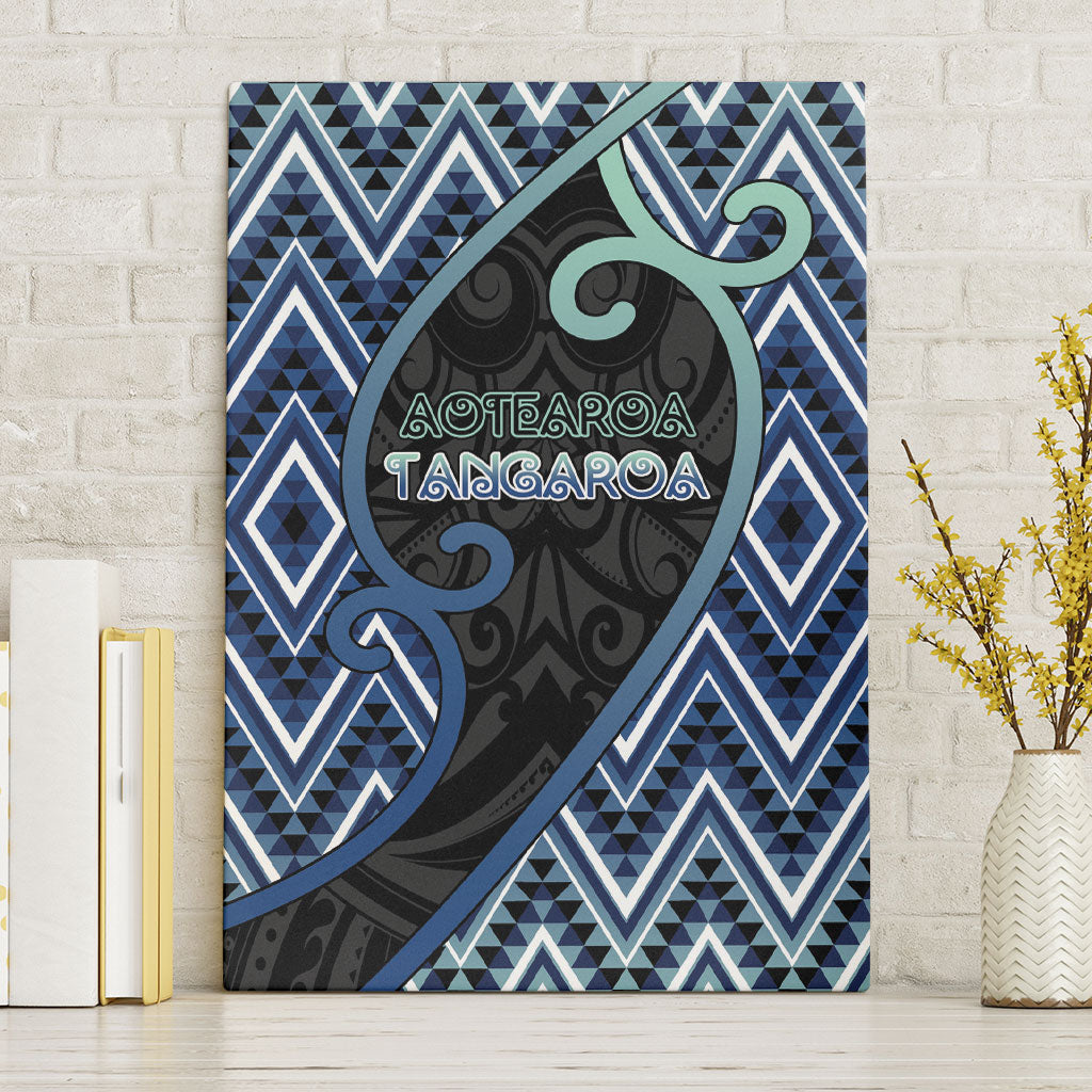 Aotearoa Atua Tangaroa Canvas Wall Art God Of Ocean Koru Patterns