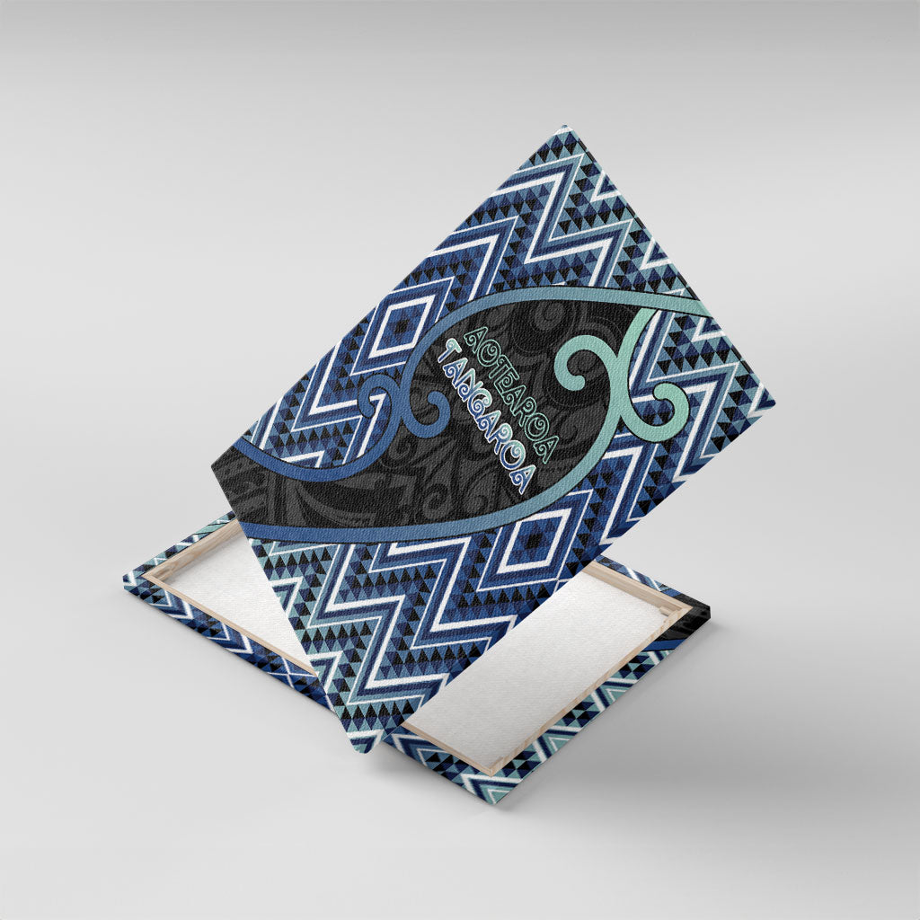 Aotearoa Atua Tangaroa Canvas Wall Art God Of Ocean Koru Patterns