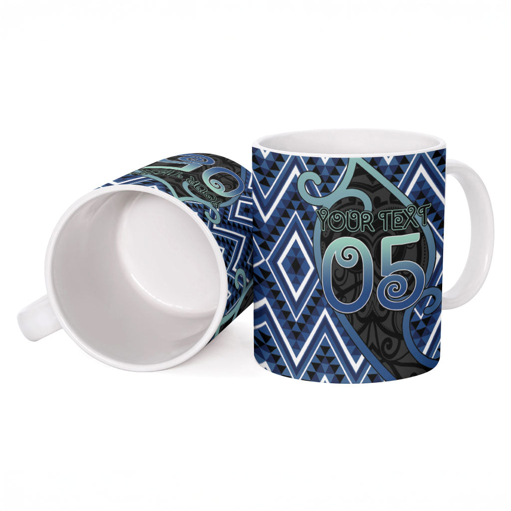 Custom Aotearoa Atua Tangaroa Ceramic Mug God Of Ocean Koru Patterns