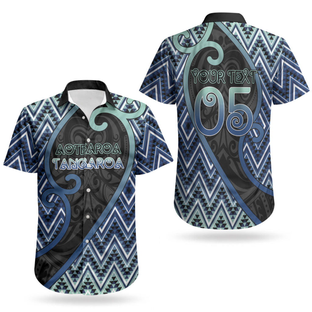Custom Aotearoa Atua Tangaroa Couples Matching Puletasi and Hawaiian Shirt God Of Ocean Koru Patterns