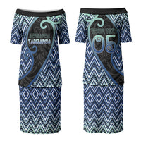 Custom Aotearoa Atua Tangaroa Couples Matching Puletasi and Long Sleeve Button Shirt God Of Ocean Koru Patterns