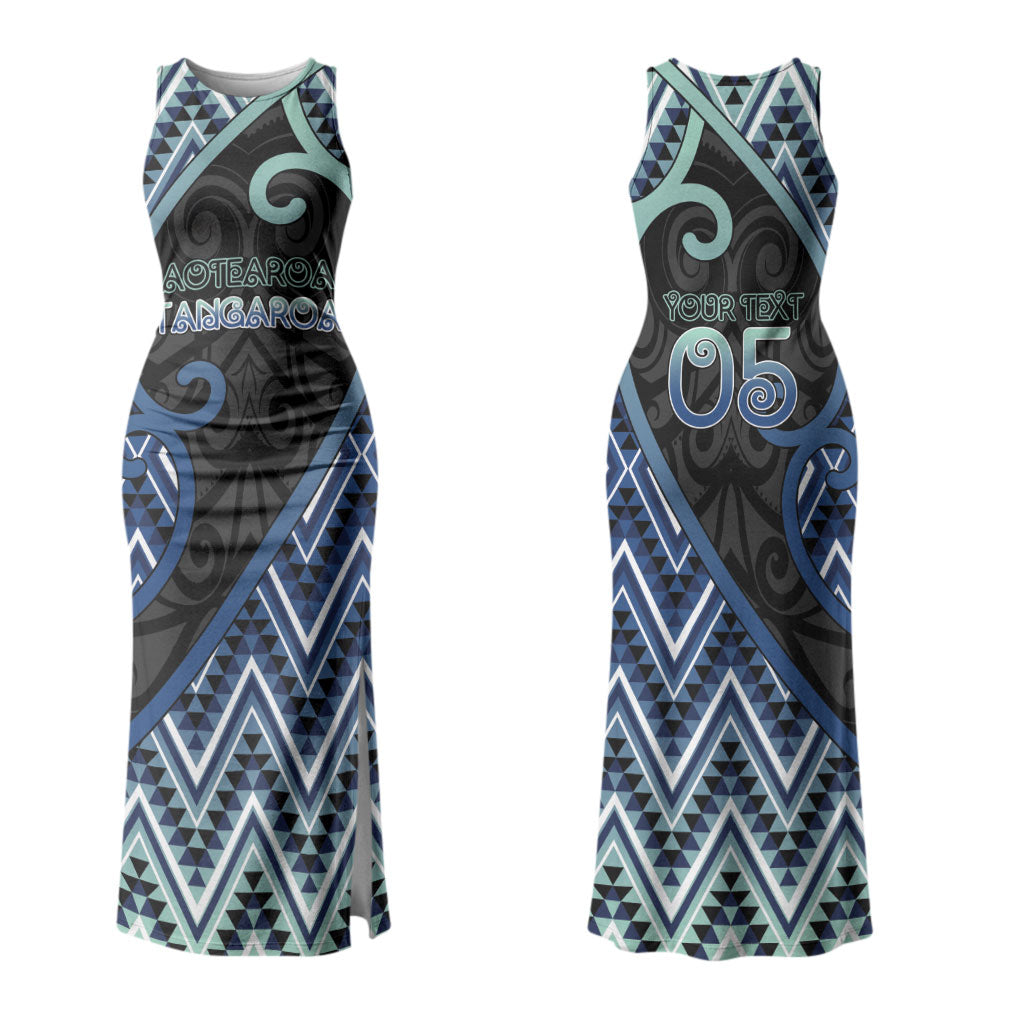 Custom Aotearoa Atua Tangaroa Couples Matching Tank Maxi Dress and Hawaiian Shirt God Of Ocean Koru Patterns