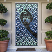 Custom Aotearoa Atua Tangaroa Door Cover God Of Ocean Koru Patterns