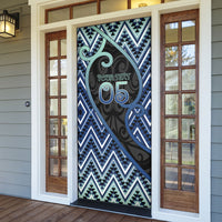 Custom Aotearoa Atua Tangaroa Door Cover God Of Ocean Koru Patterns