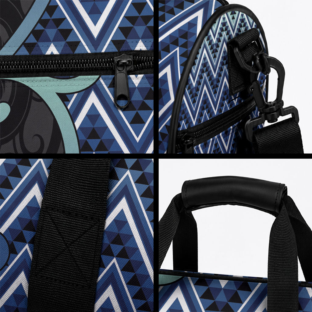 Aotearoa Atua Tangaroa Duffle Bag God Of Ocean Koru Patterns