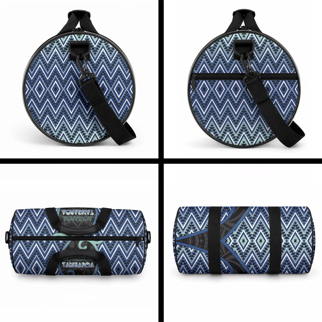 Aotearoa Atua Tangaroa Duffle Bag God Of Ocean Koru Patterns
