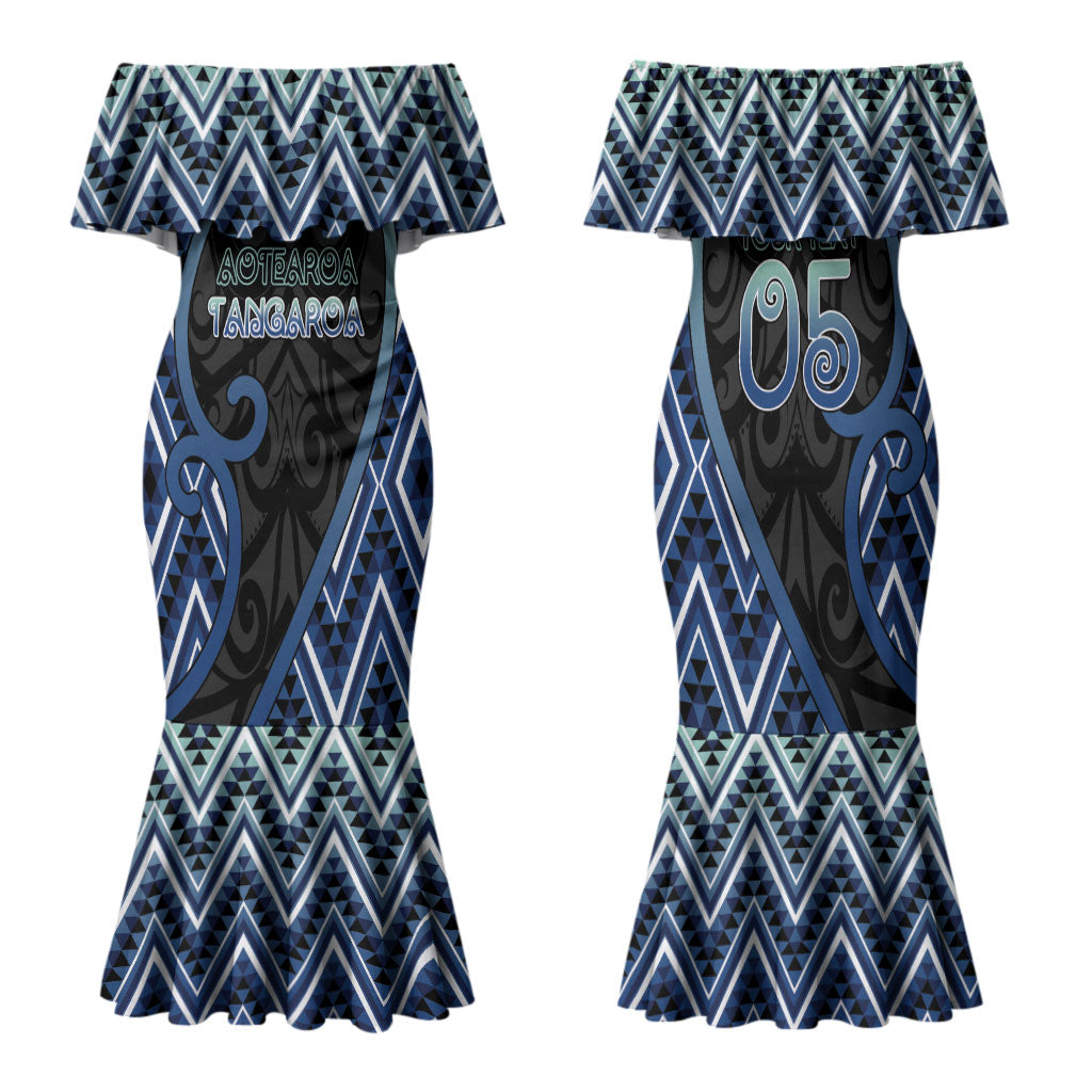 Custom Aotearoa Atua Tangaroa Family Matching Mermaid Dress and Hawaiian Shirt God Of Ocean Koru Patterns