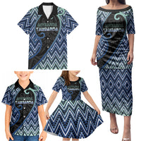 Custom Aotearoa Atua Tangaroa Family Matching Puletasi and Hawaiian Shirt God Of Ocean Koru Patterns