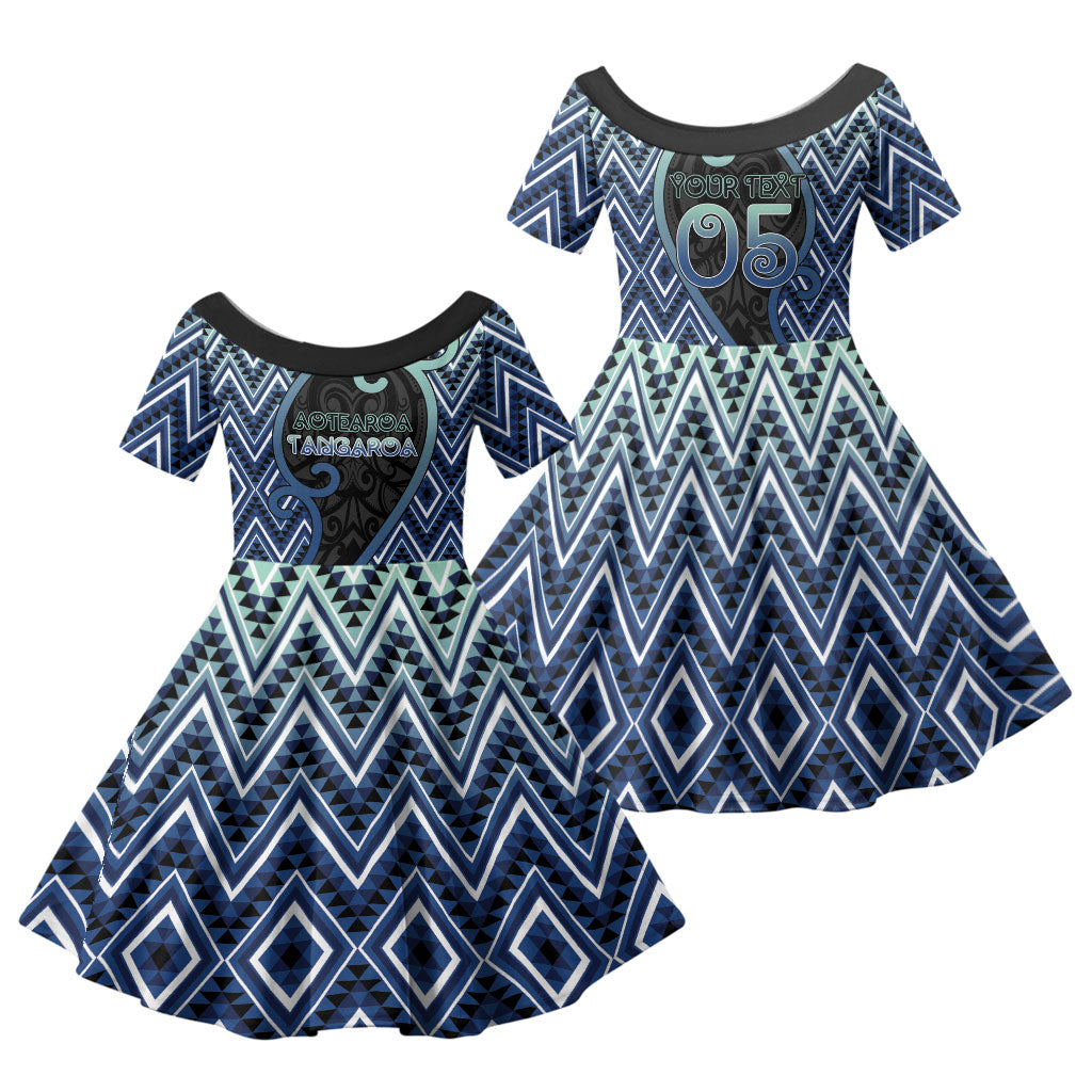 Custom Aotearoa Atua Tangaroa Family Matching Puletasi and Hawaiian Shirt God Of Ocean Koru Patterns