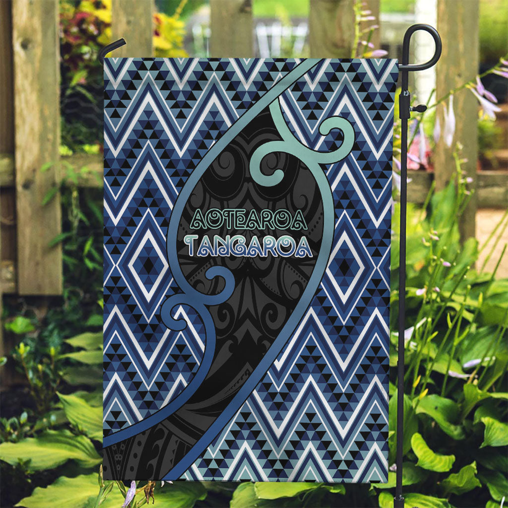 Aotearoa Atua Tangaroa Garden Flag God Of Ocean Koru Patterns