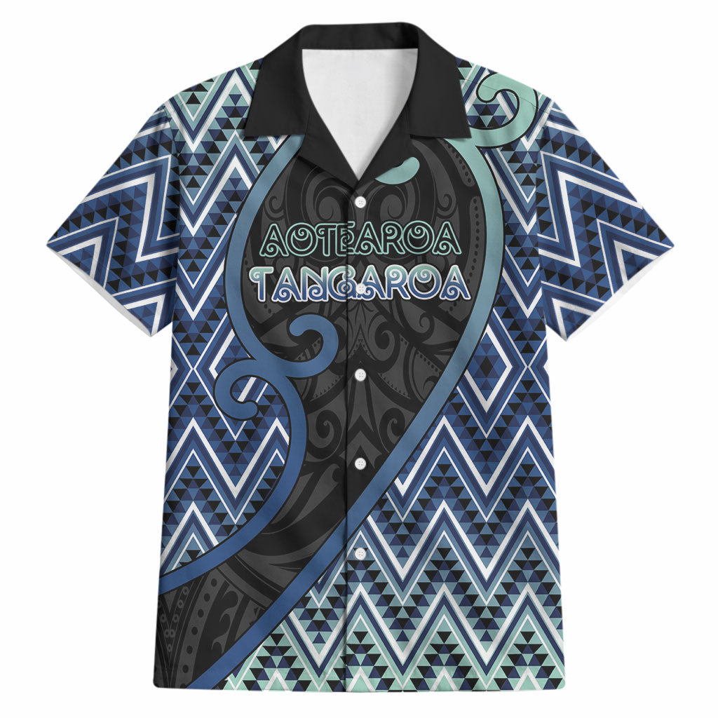 Custom Aotearoa Atua Tangaroa Hawaiian Shirt God Of Ocean Koru Patterns
