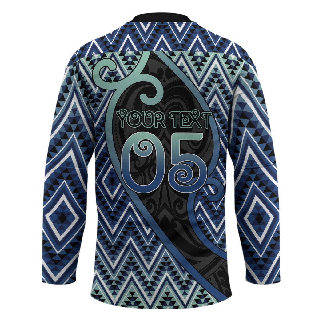 Custom Aotearoa Atua Tangaroa Hockey Jersey God Of Ocean Koru Patterns