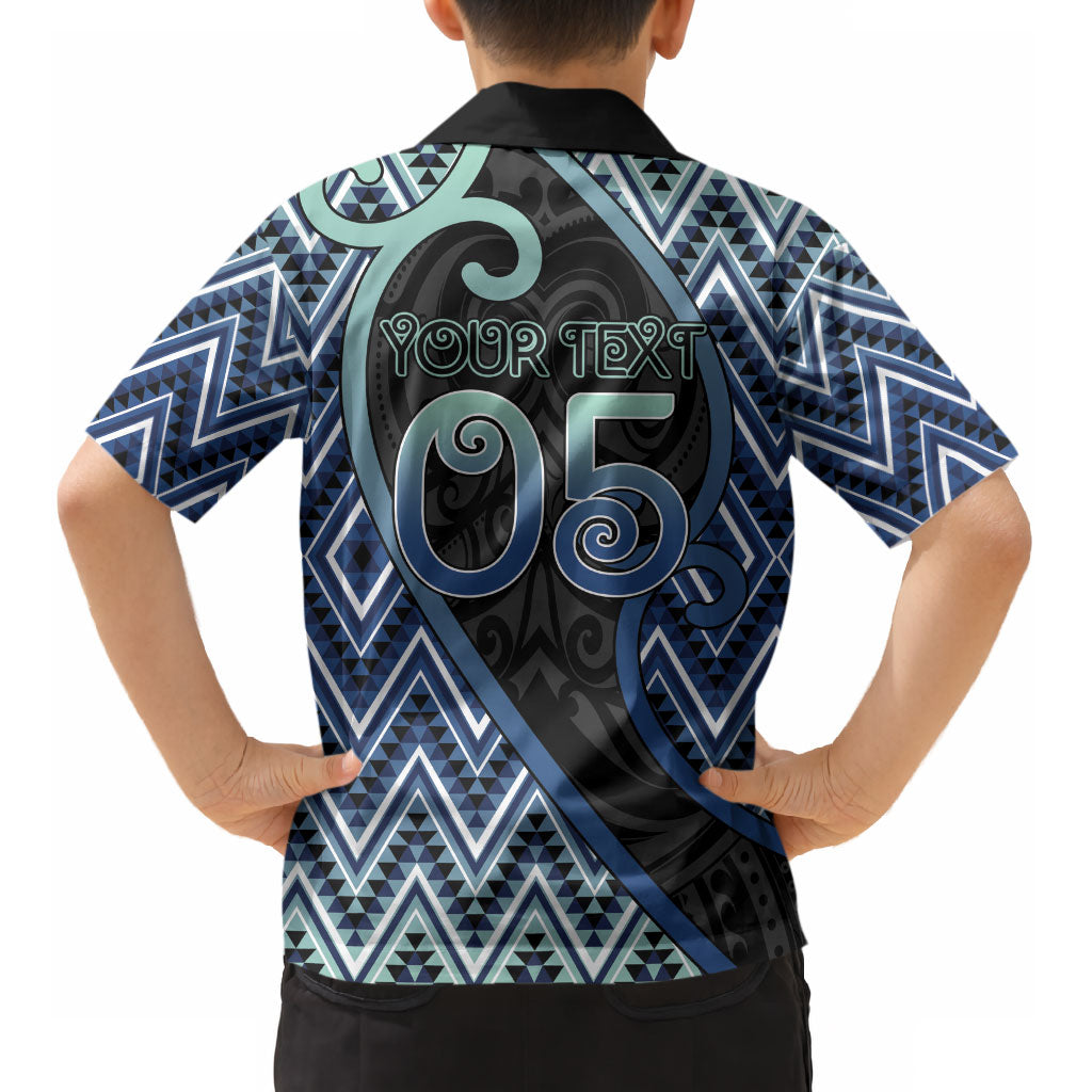 Custom Aotearoa Atua Tangaroa Kid Hawaiian Shirt God Of Ocean Koru Patterns