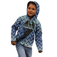 Custom Aotearoa Atua Tangaroa Kid Hoodie God Of Ocean Koru Patterns