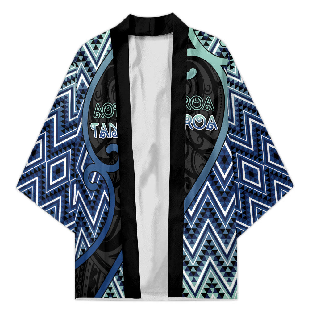 Custom Aotearoa Atua Tangaroa Kimono God Of Ocean Koru Patterns