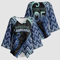 Custom Aotearoa Atua Tangaroa Kimono Sleeve Blouse God Of Ocean Koru Patterns