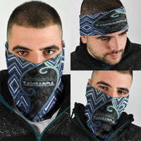 Aotearoa Atua Tangaroa Neck Gaiter God Of Ocean Koru Patterns