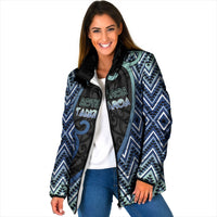 Custom Aotearoa Atua Tangaroa Padded Jacket God Of Ocean Koru Patterns
