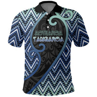 Custom Aotearoa Atua Tangaroa Polo Shirt God Of Ocean Koru Patterns