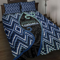 Aotearoa Atua Tangaroa Quilt Bed Set God Of Ocean Koru Patterns