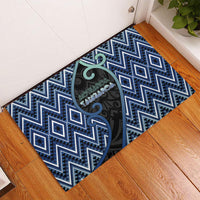 Aotearoa Atua Tangaroa Rubber Doormat God Of Ocean Koru Patterns