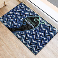 Aotearoa Atua Tangaroa Rubber Doormat God Of Ocean Koru Patterns