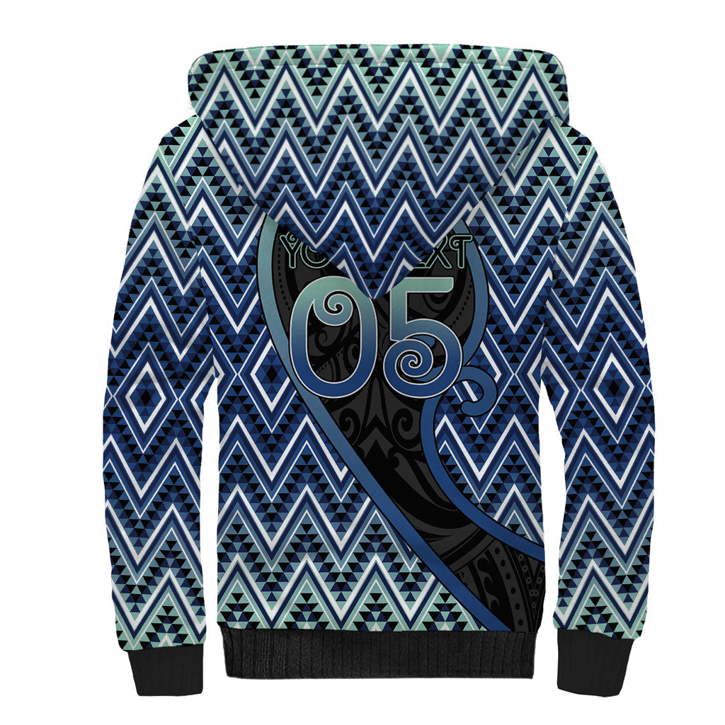 Custom Aotearoa Atua Tangaroa Sherpa Hoodie God Of Ocean Koru Patterns