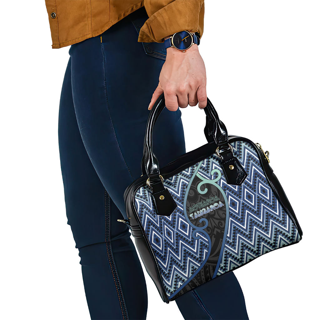 Aotearoa Atua Tangaroa Shoulder Handbag God Of Ocean Koru Patterns