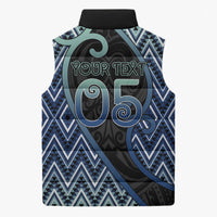 Custom Aotearoa Atua Tangaroa Sleeveless Puffer Jacket God Of Ocean Koru Patterns