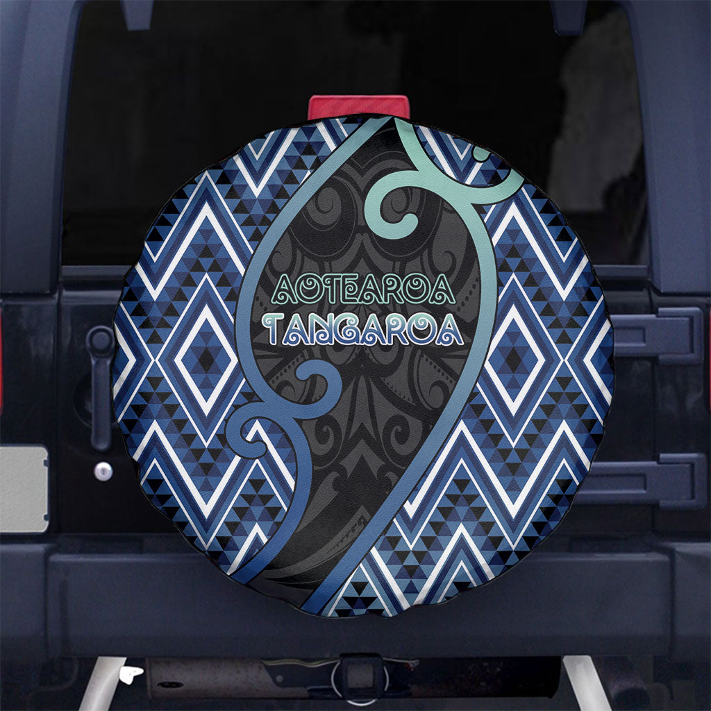 Aotearoa Atua Tangaroa Spare Tire Cover God Of Ocean Koru Patterns