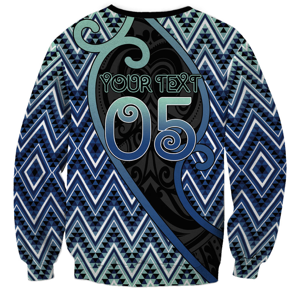 Custom Aotearoa Atua Tangaroa Sweatshirt God Of Ocean Koru Patterns