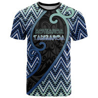 Custom Aotearoa Atua Tangaroa T Shirt God Of Ocean Koru Patterns