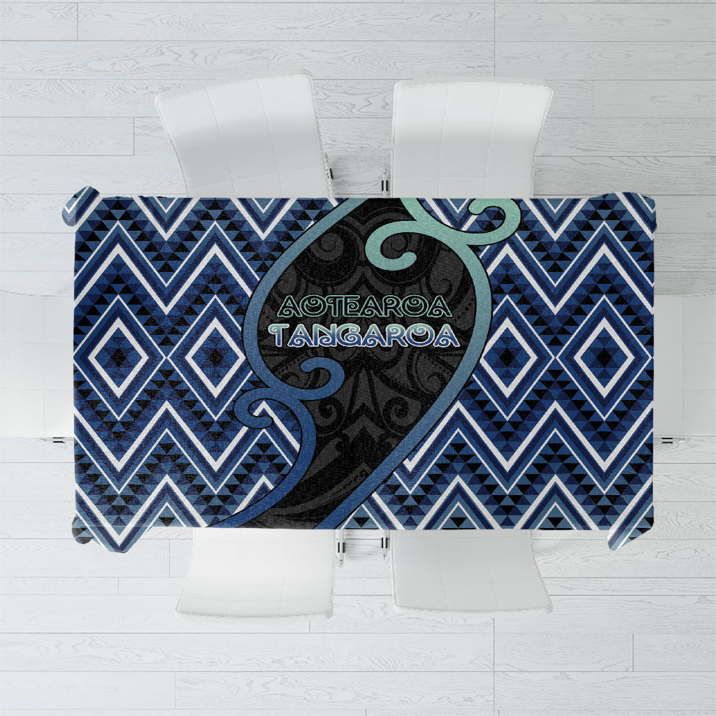 Aotearoa Atua Tangaroa Tablecloth God Of Ocean Koru Patterns