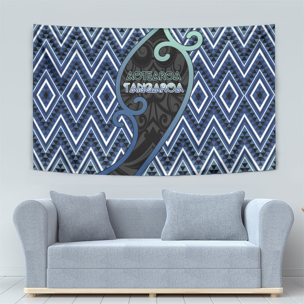 Aotearoa Atua Tangaroa Tapestry God Of Ocean Koru Patterns