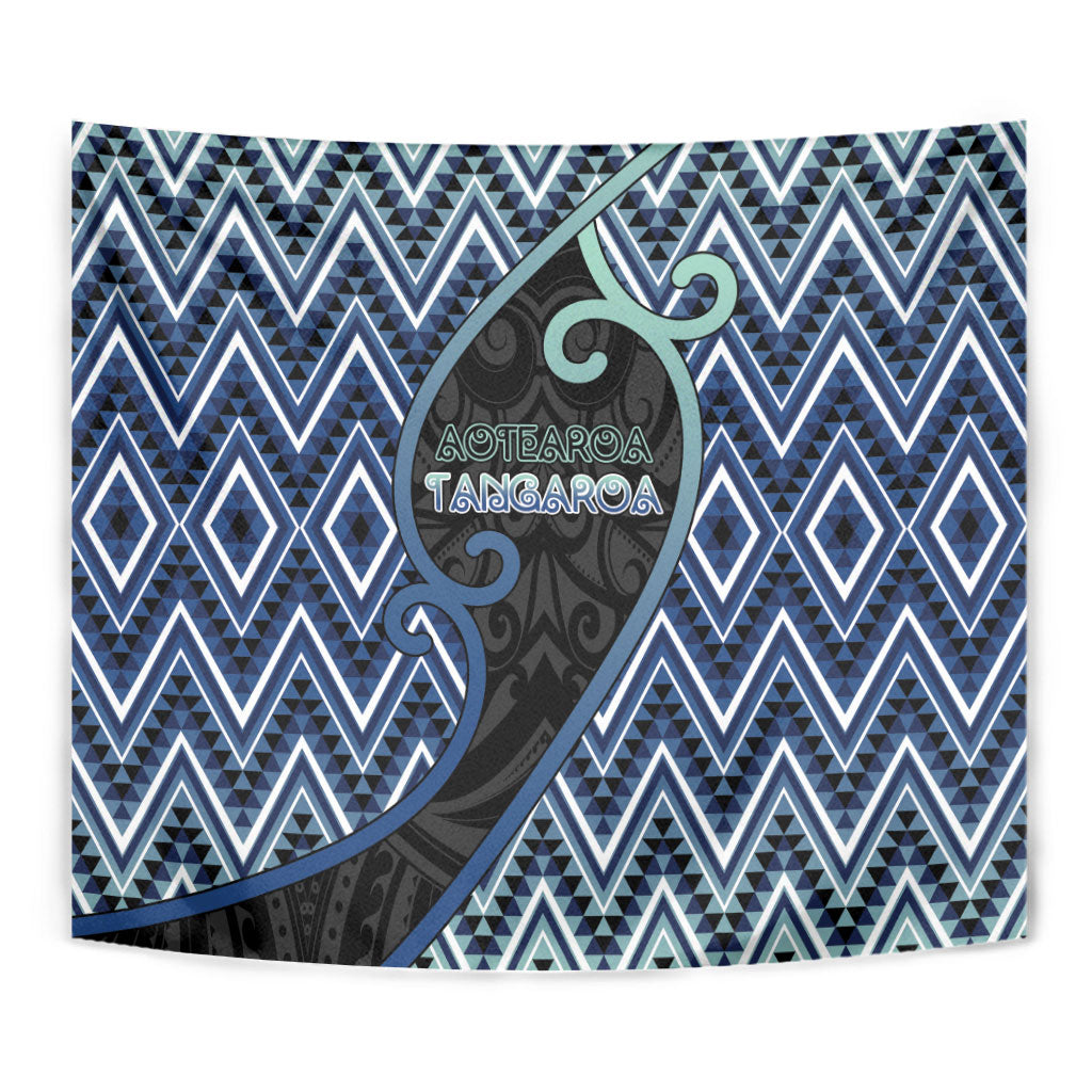 Aotearoa Atua Tangaroa Tapestry God Of Ocean Koru Patterns