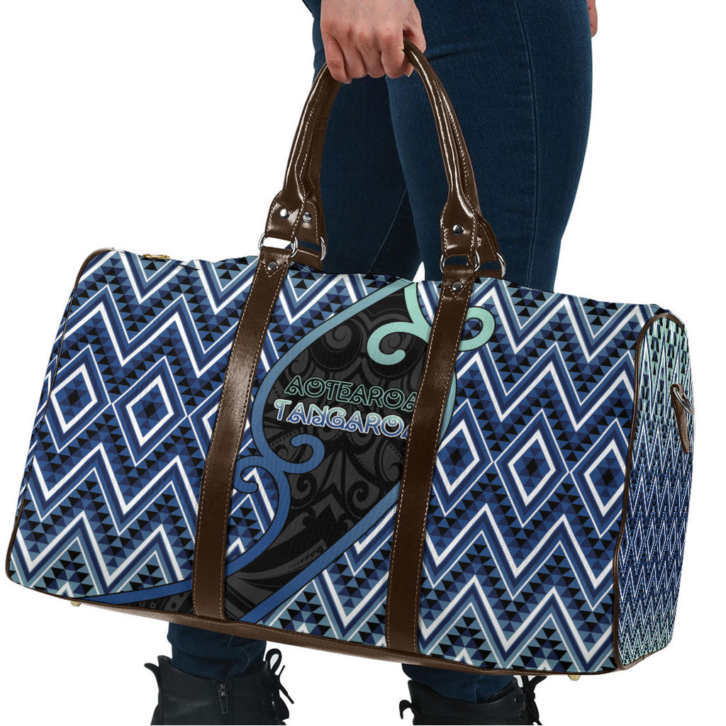 Aotearoa Atua Tangaroa Travel Bag God Of Ocean Koru Patterns