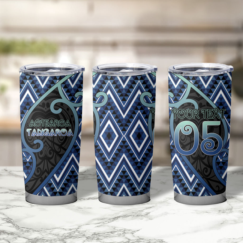 Custom Aotearoa Atua Tangaroa Tumbler Cup God Of Ocean Koru Patterns