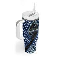 Custom Aotearoa Atua Tangaroa Tumbler With Handle God Of Ocean Koru Patterns